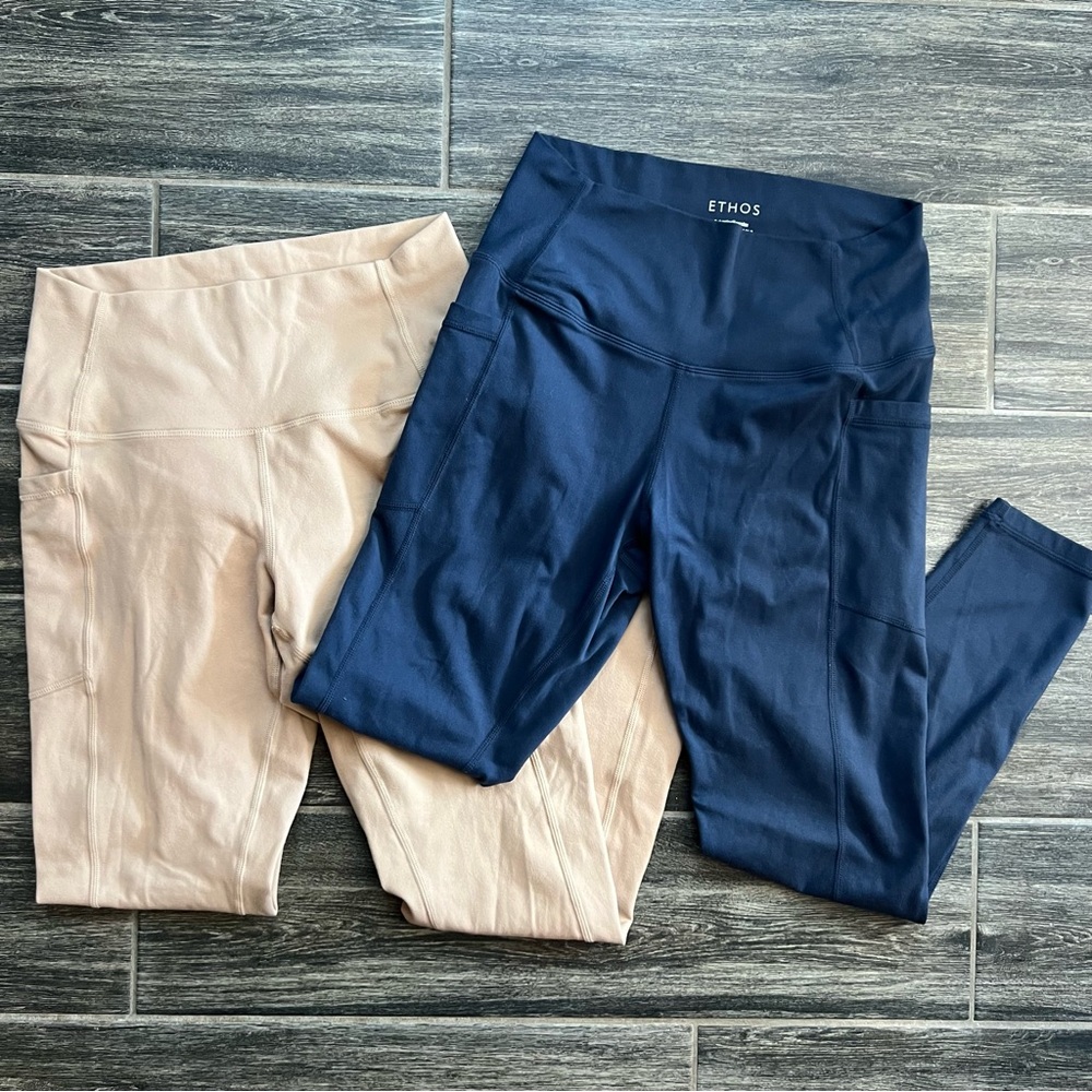 Ethos Navy and Tan All Day Leggings